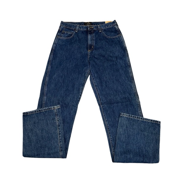 Men's REDHEAD Jeans 32 x 36 Pants Dark Navy Blue Boot Cut Cotton Denim NWT - Picture 3 of 11